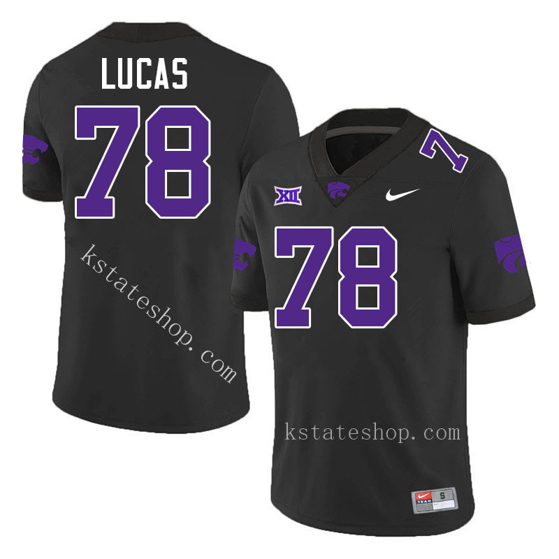 Cornelius Lucas Kansas State Jersey,Kansas State Wildcats #78 Cornelius Lucas Jersey Youth-Black